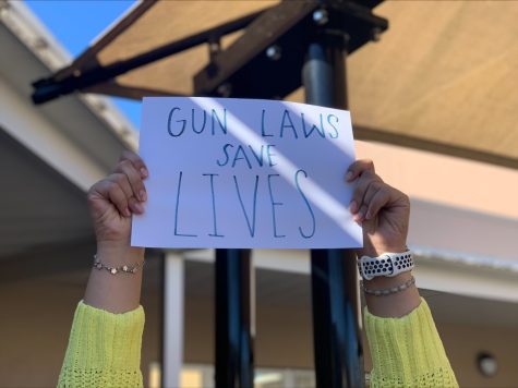 Youstina Shenouda (’24) advocates for the stop of gun violence. “I believe that gun violence can be reduced while also respecting the rights of responsible gun owners,” Shenouda said.