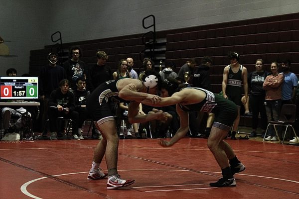 Roman Acevedo (‘24) seconds into his match during the Hillsborough Pasco Dual. This is was his second day going against Sickles. 
